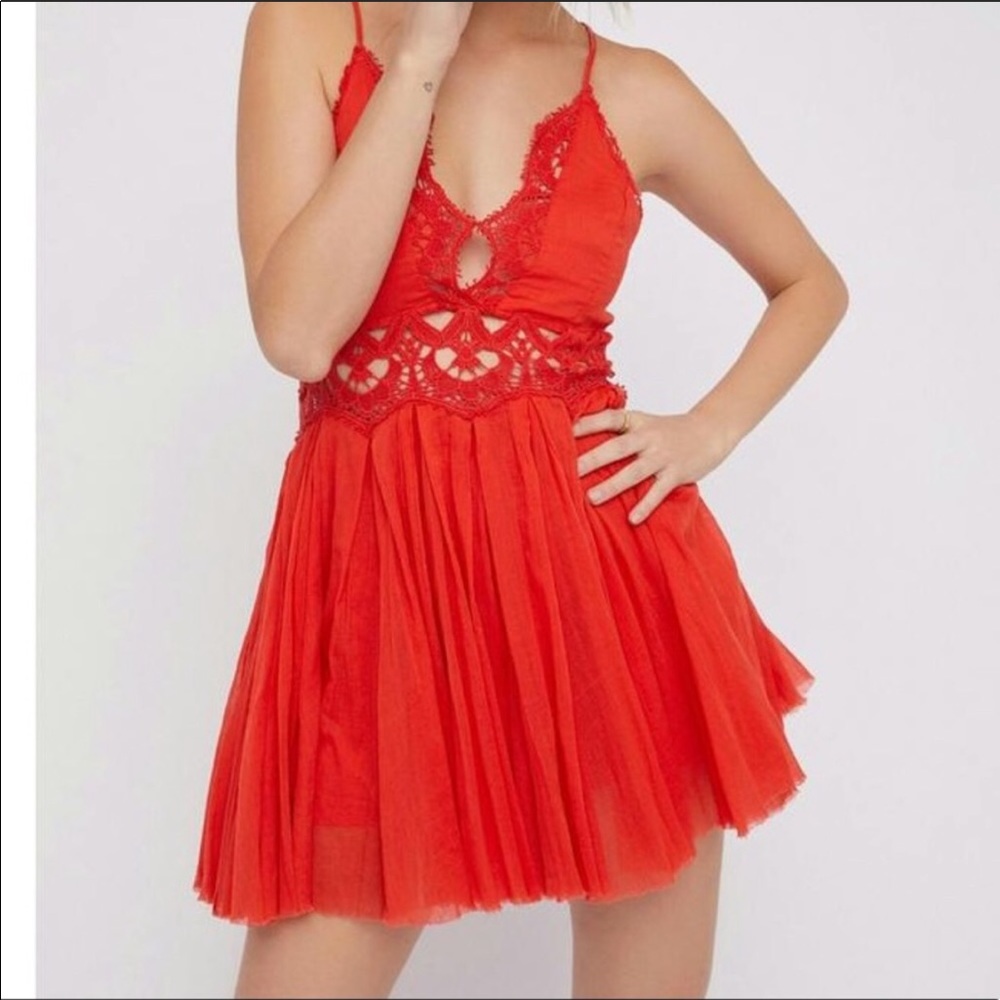 NWT Free People Ilektra Medium Red/Orange